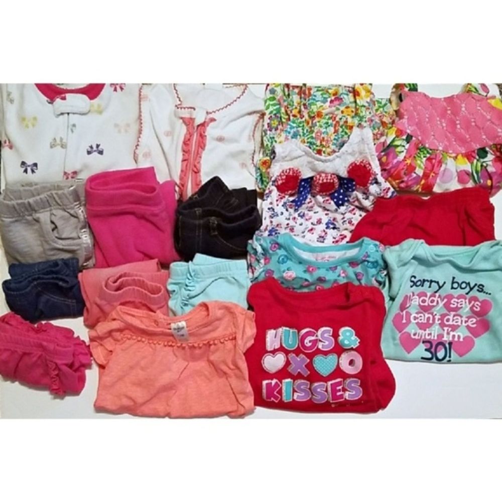 Multi-branded Baby Girl Bundle 12 mths 17 pieces